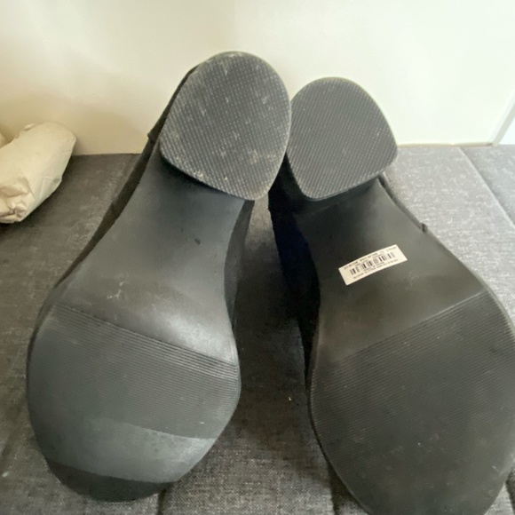 Torrid Black Faux Suede Wrap Buckle Heel Ankle Boot- Sz-11W - Picture 12 of 16